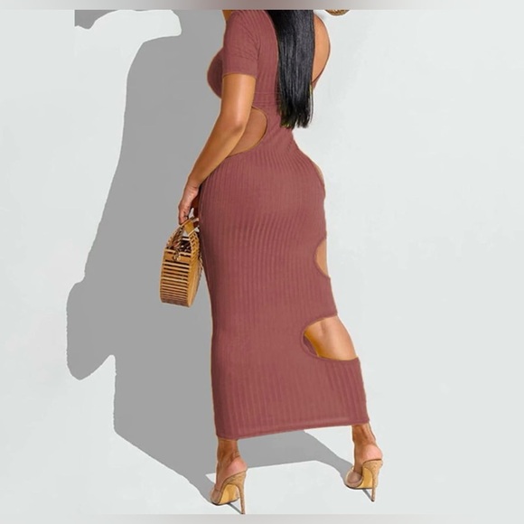 Tan Cut-out dress - Picture 5 of 5